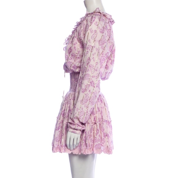 Hemant and Nandita Sahar Paisley  Pink Mini Dress Sz Small NWT - Picture 12 of 16